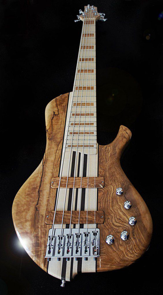 Basse frettée fretless 10 cordes - Luthier Petrychko-basses-guitares  Marseille-PACA