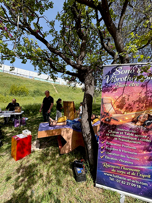 Séance de lit et chaise vibro sonore thérapie Marseille